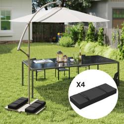 Outsunny Parasol Weights Set of 4, Parasol Base Weights Bags, Black