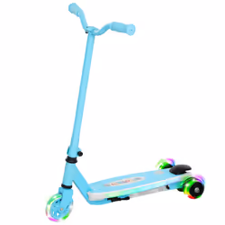 AIYAPLAY Electronic Ride on Scooter for Kids w/ Auxiliary Rear Wheels, Blue - Additional view 8