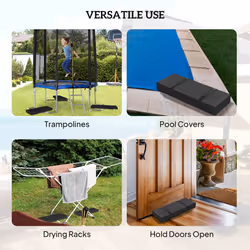 Outsunny Parasol Weights Set of 2, Parasol Base Weights Bags, Black - Additional view 4
