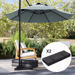 Outsunny Parasol Weights Set of 2, Parasol Base Weights Bags, Black - Additional view 5