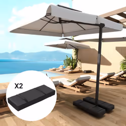 Outsunny Parasol Weights Set of 2, Parasol Base Weights Bags, Black - Additional view 6