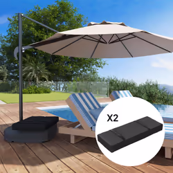 Outsunny Parasol Weights Set of 2, Parasol Base Weights Bags, Black - Additional view 7