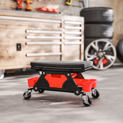 HOMCOM Rolling Mechanic Stool, 135kg Capacity Workshop Stool, Black - Additional view 8