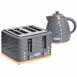HOMCOM Toaster with 4 Slot, 7 Browning Levels, 1600W, Grey Ripple - Additional view 8