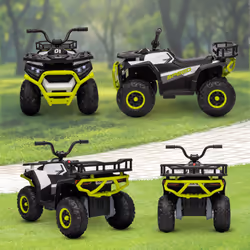 AIYAPLAY 12V Kids Quad Bike w/ 4 Suspension Wheels, for 3-5 Years, Green - Additional view 6