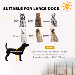 PawHut 2 Piece Expansion Pack Dog Pen for Large Dogs, 100cm Tall, Black - Additional view 5