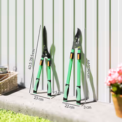 Outsunny 2 Pcs Garden Shears Set with Telescopic Extendable Handles