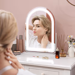 HOMCOM Vanity Mirror with Light, 3 Colour, 360 Degree Rotation, Touch Screen