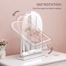 HOMCOM Vanity Mirror with Light, 3 Colour, 360 Degree Rotation, Touch Screen - Additional view 6