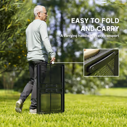 Outsunny 4.5ft Portable Folding Table, Height Adjustable Metal Picnic Table - Additional view 7