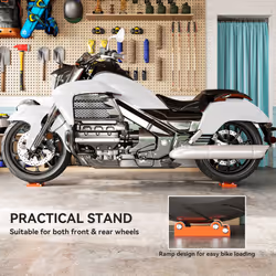 HOMCOM Motorcycle Wheel Roller Stand for Tyre Cleaning and Chain Lubrication - Additional view 5