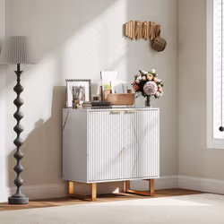 HOMCOM Sideboard, Buffet Cabinet with 2 Doors and Adjustable Shelves, White