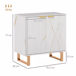 HOMCOM Sideboard, Buffet Cabinet with 2 Doors and Adjustable Shelves, White
