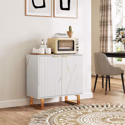 HOMCOM Sideboard, Buffet Cabinet with 2 Doors and Adjustable Shelves, White - Additional view 8