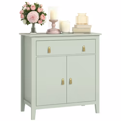 HOMCOM Sideboard with Drawer, Adjustable Shelf for Living Room - Green - Additional view 8