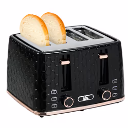 HOMCOM Toaster with 4 Slot, 7 Browning Levels, 1600W, Black Honeycomb - Additional view 8
