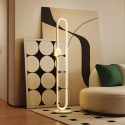 HOMCOM Dimmable LED Floor Lamp with Glass Night Light, Foot Switch, White - Additional view 7
