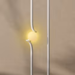 HOMCOM Dimmable LED Floor Lamp with Glass Night Light, Foot Switch, White - Additional view 8