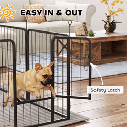 PawHut Eight-Panel Dog Playpen with Door, for Indoor, Outdoor, 60cm Tall - Additional view 4
