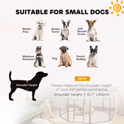 PawHut Eight-Panel Dog Playpen with Door, for Indoor, Outdoor, 60cm Tall - Additional view 6