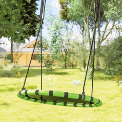 AIYAPLAY Kid Nest Swing Seat, 100cm Diameter Round Saucer Swing Set, Black - Additional view 6
