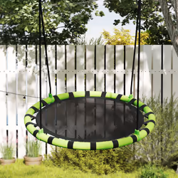 AIYAPLAY Kid Nest Swing Seat, 100cm Diameter Round Saucer Swing Set, Black - Additional view 7