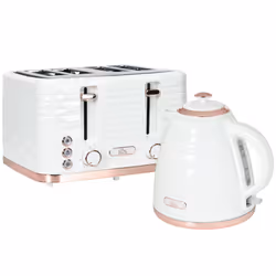 HOMCOM Toaster with 4 Slot, 7 Browning Levels, 1600W, White Ripple - Additional view 8