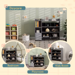 AIYAPLAY Toy Storage Unit with 8 Removable Bins, Storage Shelves, Cabinet - Additional view 5