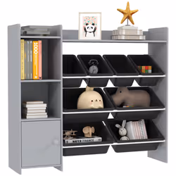 AIYAPLAY Toy Storage Unit with 8 Removable Bins, Storage Shelves, Cabinet - Additional view 8