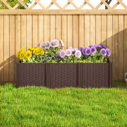 Outsunny Plastic Planter Box Kit, Modular Raised Bed for Flowers, Herbs - Additional view 6