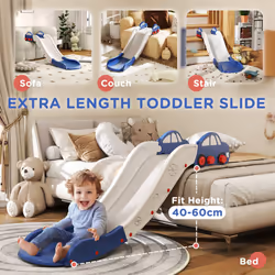AIYAPLAY Kids Slide for Bed, Sofa, Easy to Assemble, Blue