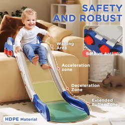 AIYAPLAY Kids Slide for Bed, Sofa, Easy to Assemble, Blue