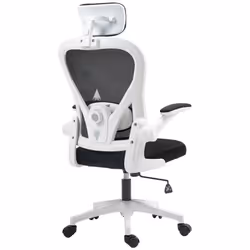 HOMCOM Ergonomic Mesh Office Chair with Headrest, Lumbar Support, Black - Additional view 8