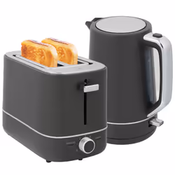 HOMCOM 1.7L 3000W Fast Boil Electric Kettle and 2 Slice Toaster Set, Grey - Additional view 8