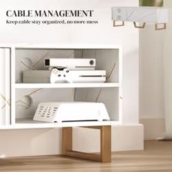 HOMCOM TV Unit, TV Stand Cabinet with Shelves and Storage Cupboard, White - Additional view 5