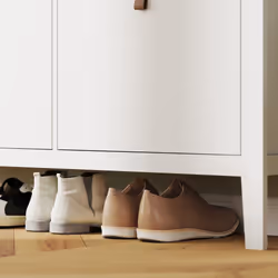 HOMCOM 4 Drawer Shoe Cabinet with Flip Doors for Hallway, Entryway, White - Additional view 8