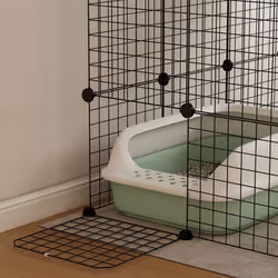 PawHut Four-Tier Indoor Cat Cage, DIY Cat Playpen with Hammock, Ramps - Additional view 7