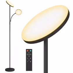 HOMCOM Floor Lamp for Living Room, Standing Lamp with 4 Scene Modes, Black - Additional view 8