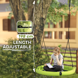 AIYAPLAY Nest Swing Set, 100cm Saucer Tree Swing Set for Kids, Green - Additional view 4
