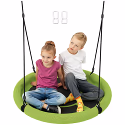 AIYAPLAY Nest Swing Set, 100cm Saucer Tree Swing Set for Kids, Green - Additional view 8