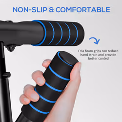 SPORTNOW Pull Up Bar Doorway, Push Up Stand w/ Resistance Bands, Blue - Additional view 4