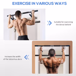 SPORTNOW Pull Up Bar Doorway, Push Up Stand w/ Resistance Bands, Blue - Additional view 6