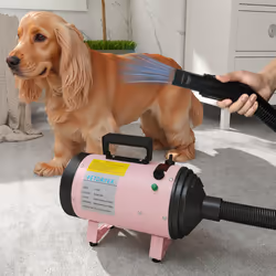 PawHut 2200W Dog Hair Dryer with Adjustable Temperature & Velocity, Pink