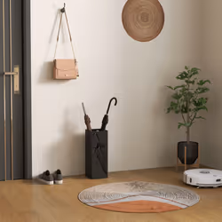 HOMCOM Square Umbrella Holder with Hooks and Water Tray for Entryway Black - Additional view 5