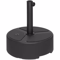 Outsunny Round Garden Parasol Base, Sand/Water Filled Parasol Stand, Black - Additional view 8