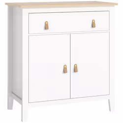 HOMCOM Sideboard with Drawer, Adjustable Shelf for Living Room - White - Additional view 8