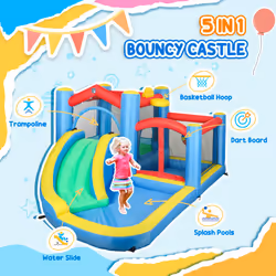 AIYAPLAY Inflatable Bouncy Castle with 550W Blower, 385 x 290 x 180 cm