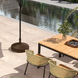 Outsunny Garden Parasol Base, 28kg Sand Filled, 23kg Water Filled, Brown - Additional view 7