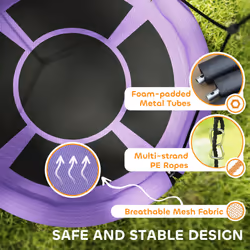 AIYAPLAY Nest Swing Set, 100 cm Saucer Tree Swing Set for Kids, Purple