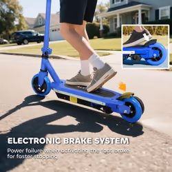 AIYAPLAY Electric Scooter for Ages 6-14 Years, with Colourful Lights, Blue - Additional view 5